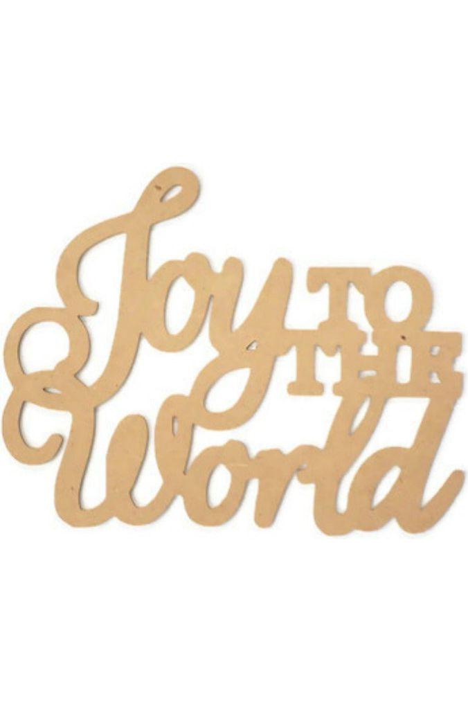 Shop For Joy To The World Script Word Wood Cutout - Unfinished Wood