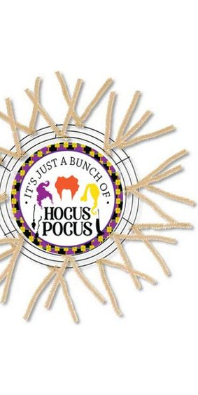 Just A Bunch Of Hocus Pocus Halloween Sign - Wreath Enhancement - Michelle's aDOORable Creations - Signature Signs