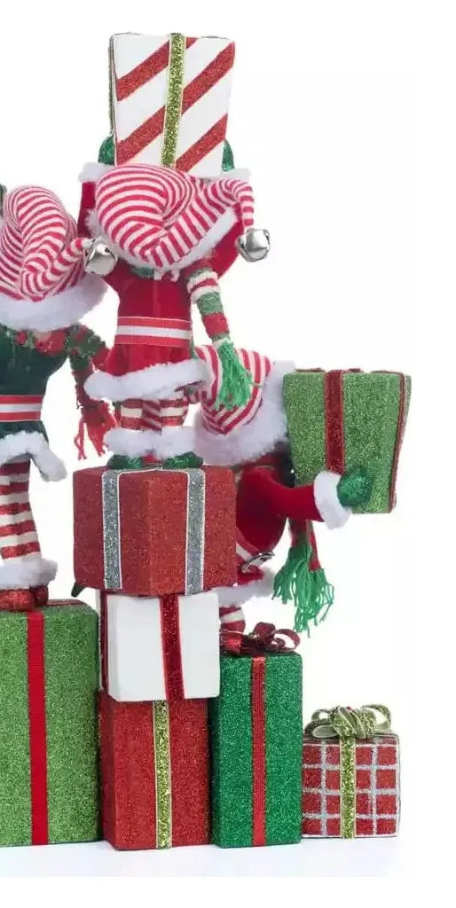 Katherine's Collection 13.75" Peppermint Palace Elf Candelabra - Michelle's aDOORable Creations - Christmas Decor