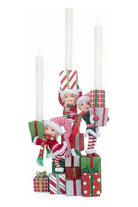 Katherine's Collection 13.75" Peppermint Palace Elf Candelabra - Michelle's aDOORable Creations - Christmas Decor