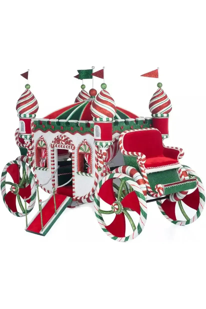 Katherine's Collection 23.5" Peppermint Palace Carriage - Michelle's aDOORable Creations - Christmas Decor