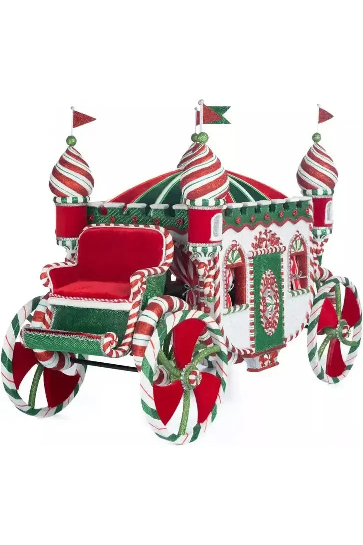 Katherine's Collection 23.5" Peppermint Palace Carriage - Michelle's aDOORable Creations - Christmas Decor