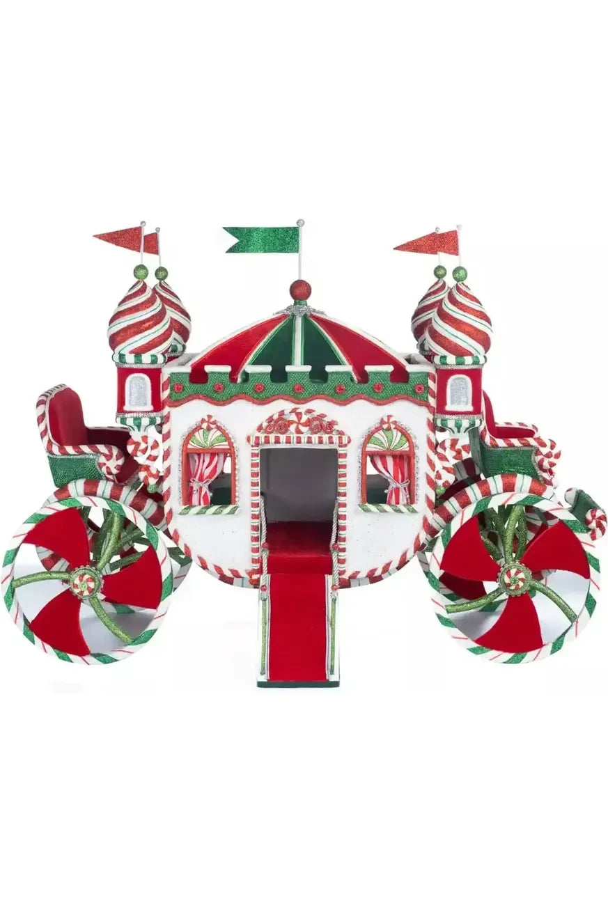 Katherine's Collection 23.5" Peppermint Palace Carriage - Michelle's aDOORable Creations - Christmas Decor