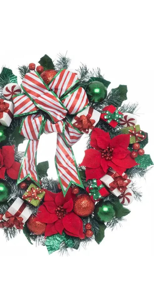 Katherine's Collection 28" Peppermint Palace Wreath - Michelle's aDOORable Creations - Christmas Decor