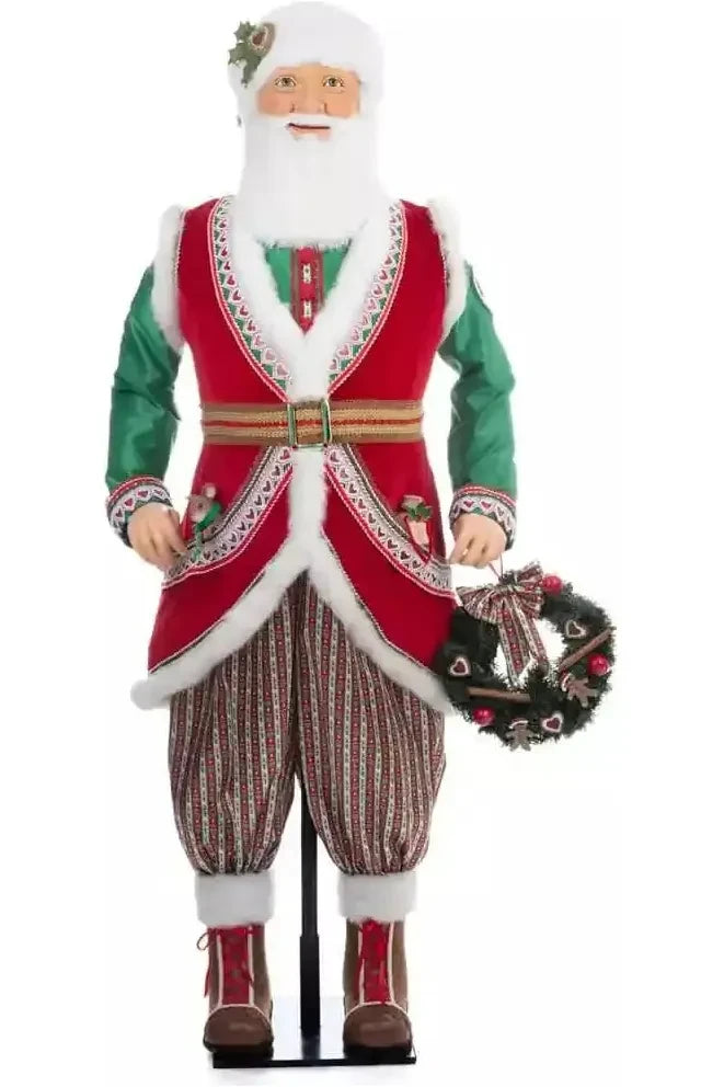 Katherine's Collection 64" Papa Nicolas Nutmeg Doll Life Size - Michelle's aDOORable Creations - Christmas Decor