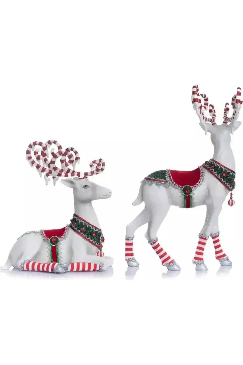 Shop For Katherine's Collection Peppermint Palace Deer Figurine (Set of2) at Michelle's aDOORable Creations