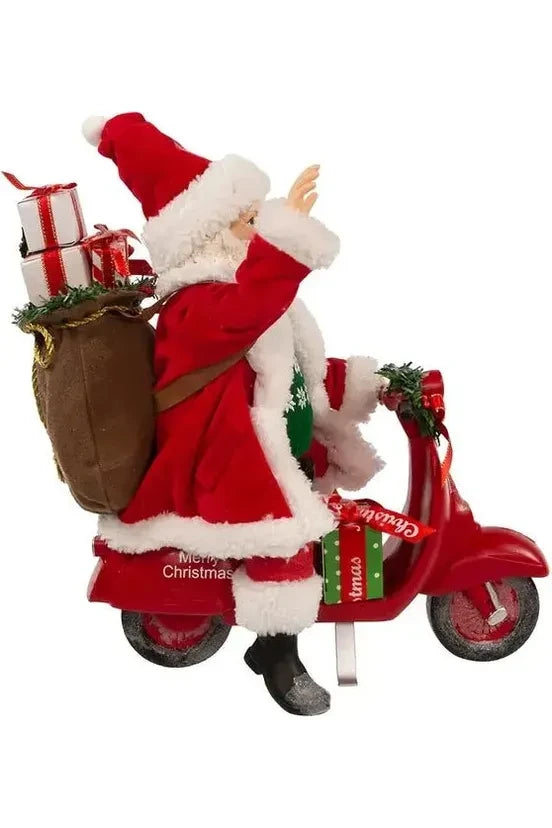 Shop For Kurt Adler 10" Fabriché™ Santa On Scooter at Michelle's aDOORable Creations