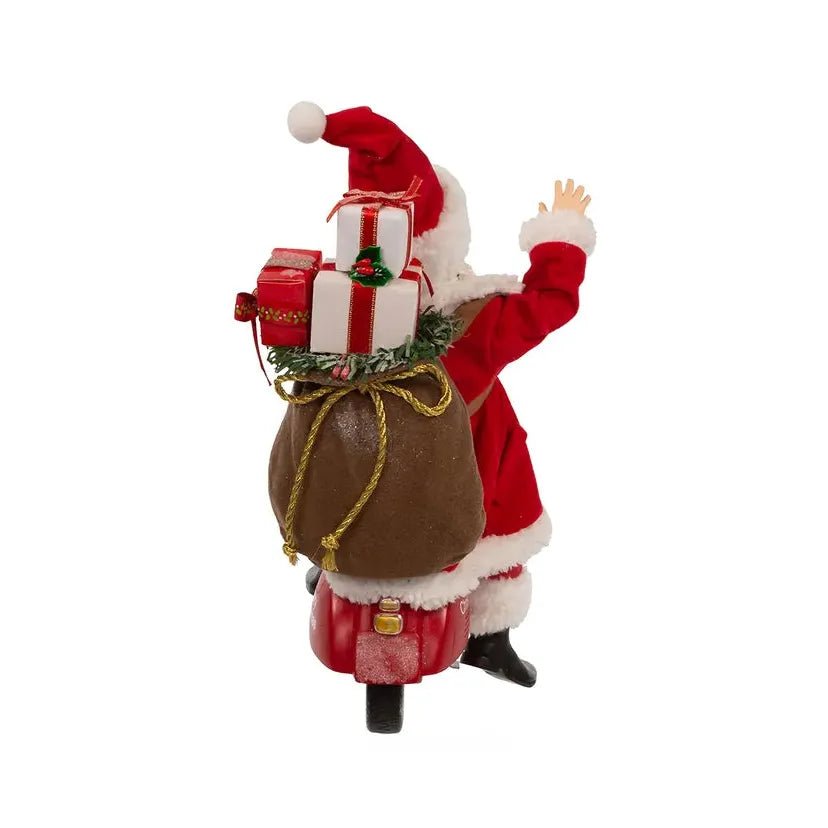 Shop For Kurt Adler 10" Fabriché™ Santa On Scooter at Michelle's aDOORable Creations