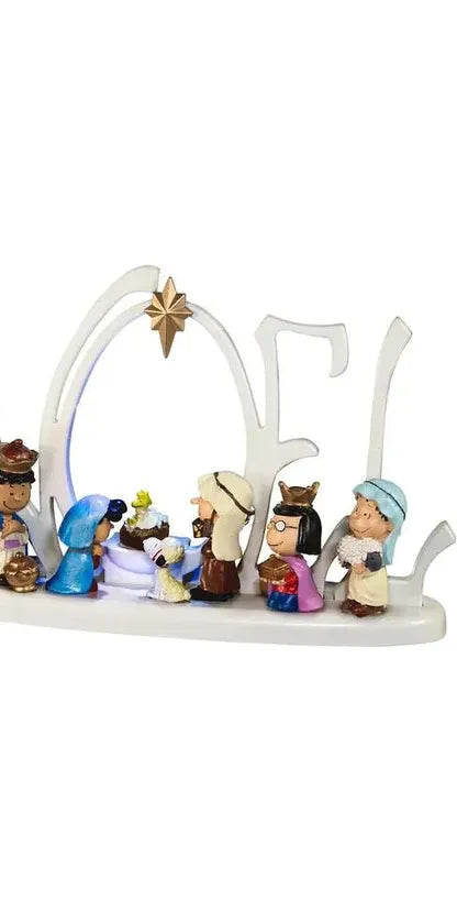 Kurt Adler 10-Inch Battery-Operated LED Peanuts Lighted Nativity Scene - Michelle's aDOORable Creations - Seasonal & Holiday Decorations