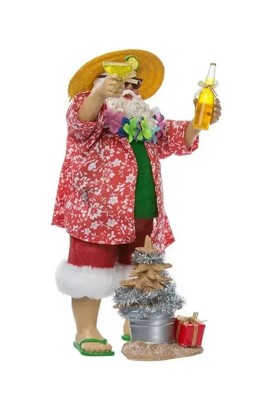 Shop For Kurt Adler 10 - Inch Fabriché' Beach Santa (Set of 2) at Michelle's aDOORable Creations