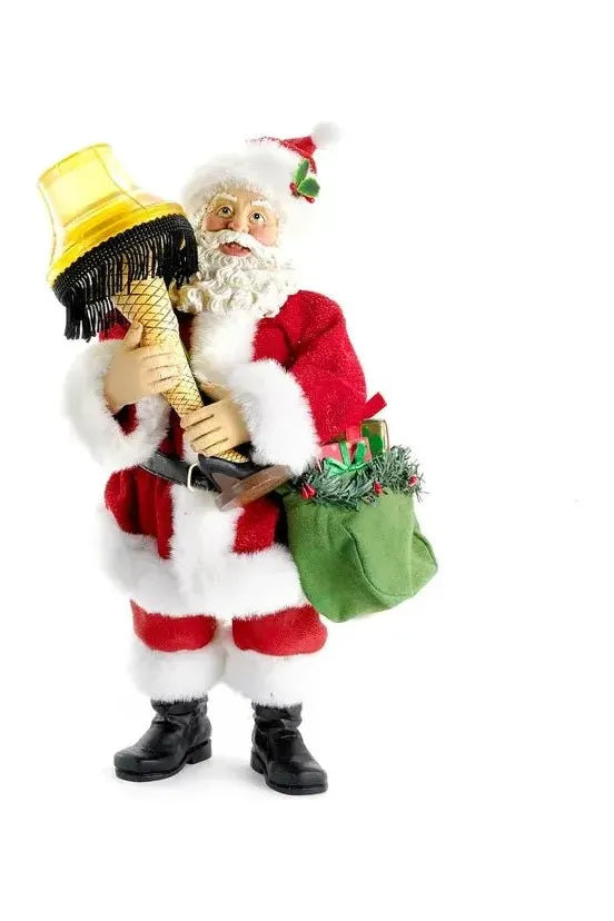 Kurt Adler 10-Inch Leg Lamp Fabriché Santa with Light - Michelle's aDOORable Creations - Christmas Decor