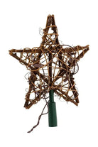 Kurt Adler 10-Light Rattan Gold Star Treetop - Michelle's aDOORable Creations - Christmas Tree Topper