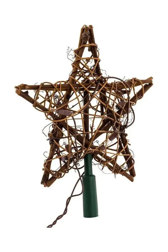 Shop For Kurt Adler 10 - Light Rattan Gold Star Treetop at Michelle's aDOORable Creations