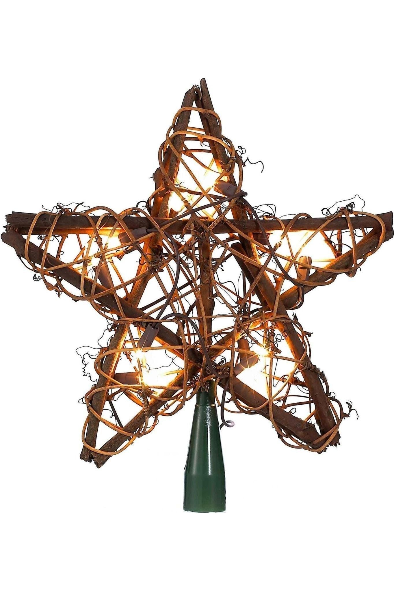 Shop For Kurt Adler 10 - Light Rattan Natural Star Treetop at Michelle's aDOORable Creations