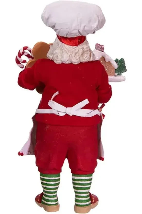 Kurt Adler 10.5" Fabriché™ Gingerbread Chef Santa - Michelle's aDOORable Creations - Christmas Decor