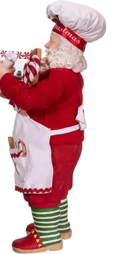 Kurt Adler 10.5" Fabriché™ Gingerbread Chef Santa - Michelle's aDOORable Creations - Christmas Decor