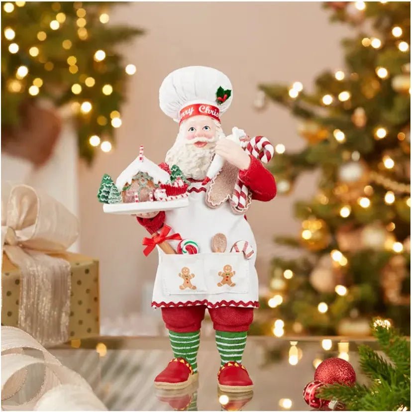 Shop For Kurt Adler 10.5" Fabriché™ Gingerbread Chef Santa at Michelle's aDOORable Creations