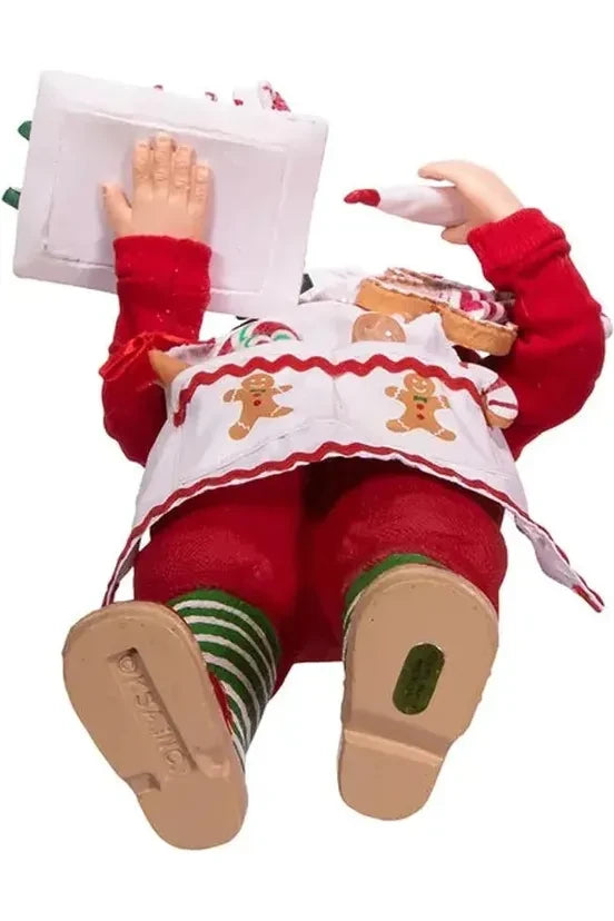 Kurt Adler 10.5" Fabriché™ Gingerbread Chef Santa - Michelle's aDOORable Creations - Christmas Decor