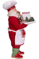 Kurt Adler 10.5" Fabriché™ Gingerbread Chef Santa - Michelle's aDOORable Creations - Christmas Decor