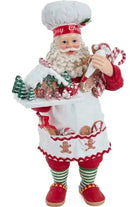 Kurt Adler 10.5" Fabriché™ Gingerbread Chef Santa - Michelle's aDOORable Creations - Christmas Decor