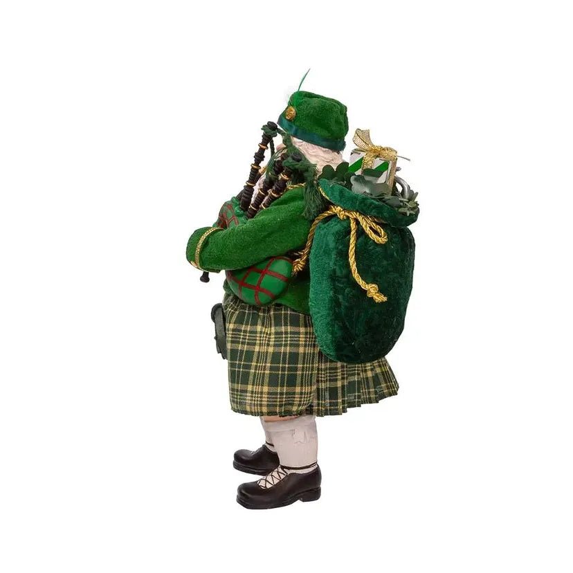 Shop For Kurt Adler 10.5" Fabriché™ Musical Irish Bagpiper Santa at Michelle's aDOORable Creations