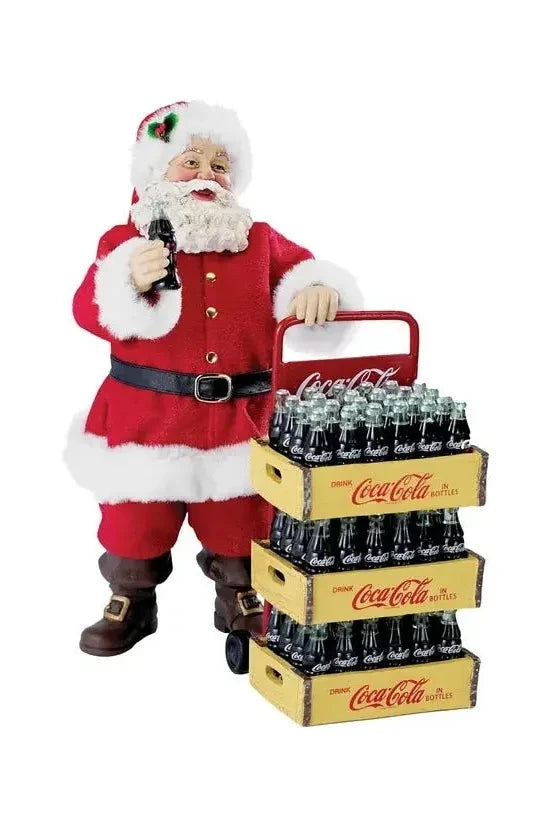 Shop For Kurt Adler 10.5 - Inch Coca - Cola Santa with Delivery Cart at Michelle's aDOORable Creations