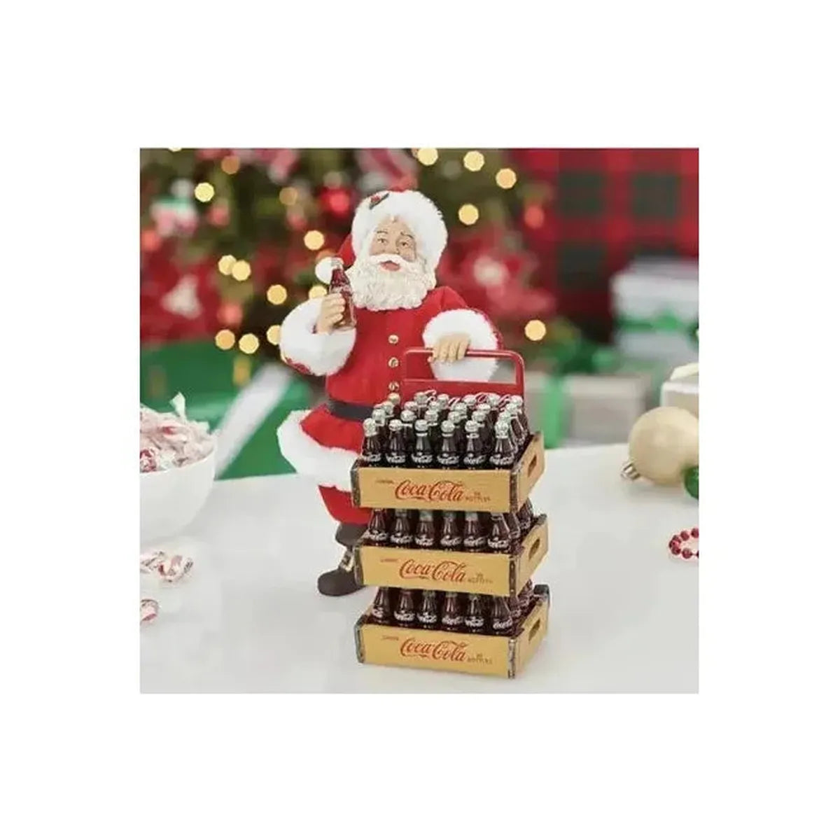 Shop For Kurt Adler 10.5 - Inch Coca - Cola Santa with Delivery Cart at Michelle's aDOORable Creations