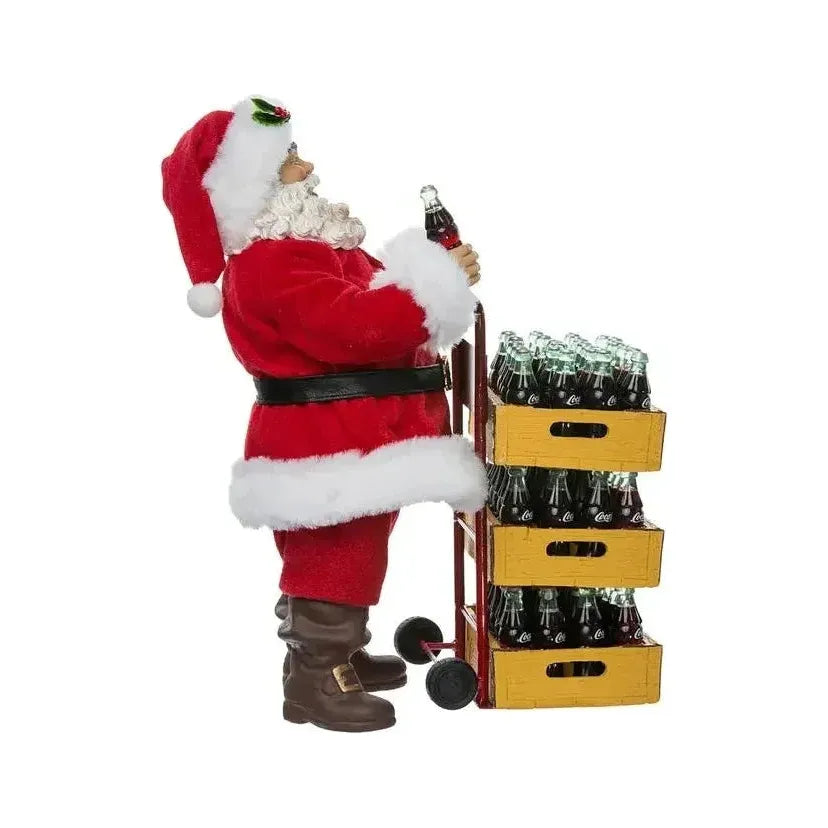 Shop For Kurt Adler 10.5 - Inch Coca - Cola Santa with Delivery Cart at Michelle's aDOORable Creations