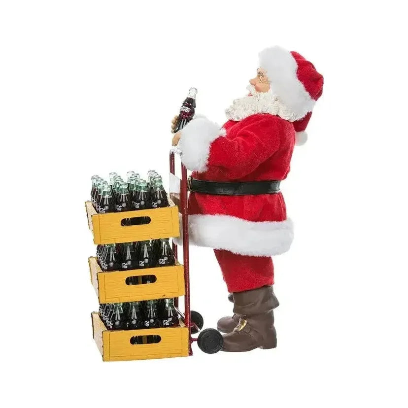 Shop For Kurt Adler 10.5 - Inch Coca - Cola Santa with Delivery Cart at Michelle's aDOORable Creations