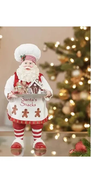Kurt Adler 11" Fabriché™ Gingerbread Chef Santa - Michelle's aDOORable Creations - Christmas Decor