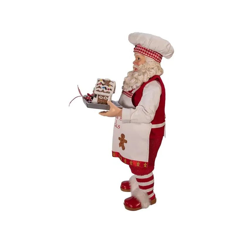 Shop For Kurt Adler 11" Fabriché™ Gingerbread Chef Santa at Michelle's aDOORable Creations