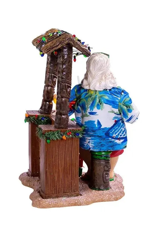 Shop For Kurt Adler 11-Inch Fabriché™ Beach Santa Sitting At Tiki Bar C2519