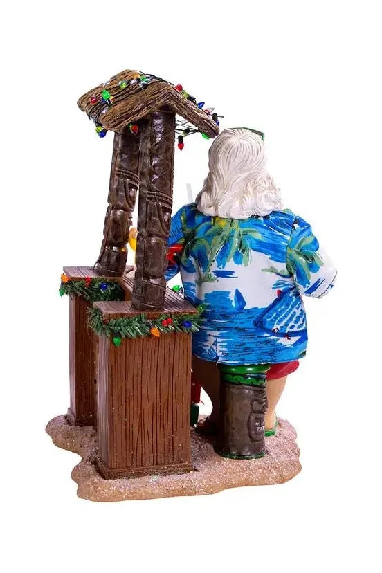Kurt Adler 11-Inch Fabriché™ Beach Santa Sitting At Tiki Bar - Michelle's aDOORable Creations - Nutcrackers