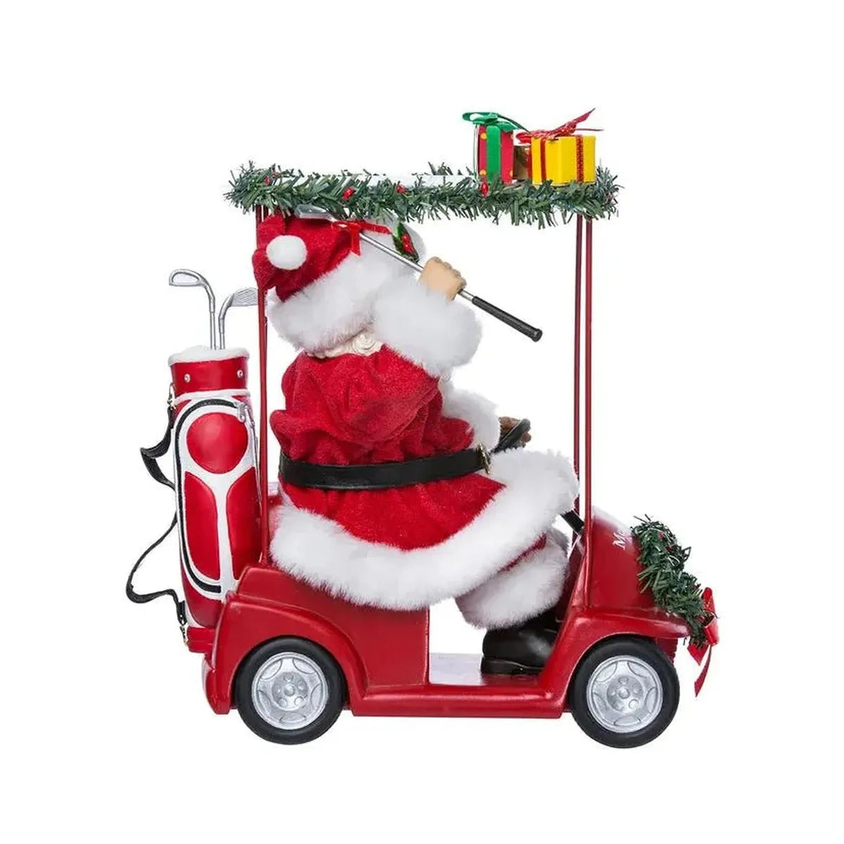 Shop For Kurt Adler 11.25 - Inch Fabriché Santa Driving Golf Cart at Michelle's aDOORable Creations