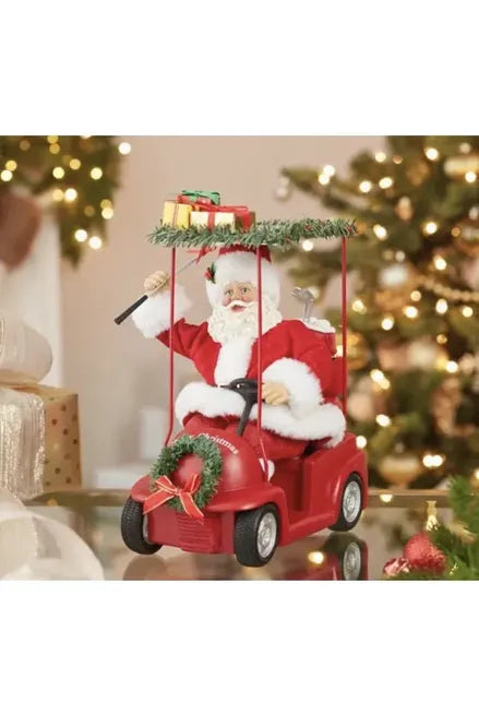 Shop For Kurt Adler 11.25-Inch Fabriché Santa Driving Golf Cart C7480