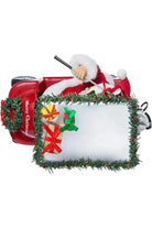 Kurt Adler 11.25-Inch Fabriché Santa Driving Golf Cart - Michelle's aDOORable Creations - Christmas Decor