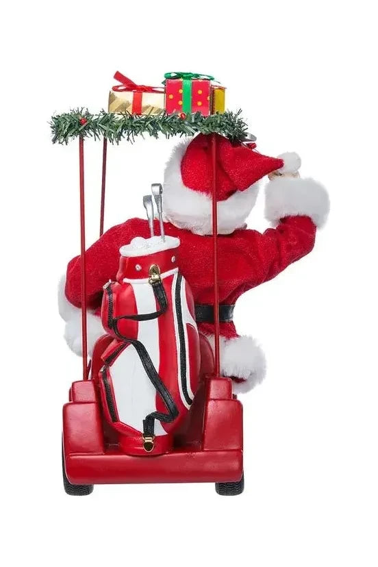 Shop For Kurt Adler 11.25 - Inch Fabriché Santa Driving Golf Cart at Michelle's aDOORable Creations