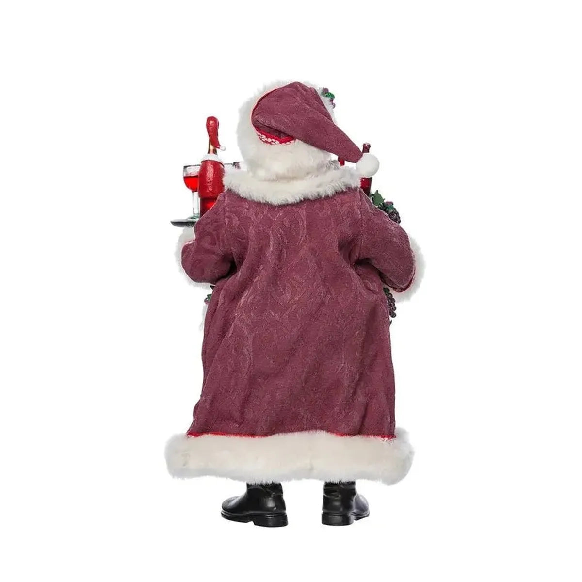 Shop For Kurt Adler 11.5 - Inch Fabriché Santa with Wine Basket at Michelle's aDOORable Creations
