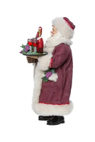 Kurt Adler 11.5-Inch Fabriché Santa with Wine Basket - Michelle's aDOORable Creations - Christmas Decor