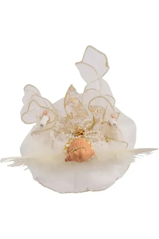 Kurt Adler 12-Inch 10-Light Ivory and Gold Angel Treetop - Michelle's aDOORable Creations - Christmas Tree Topper