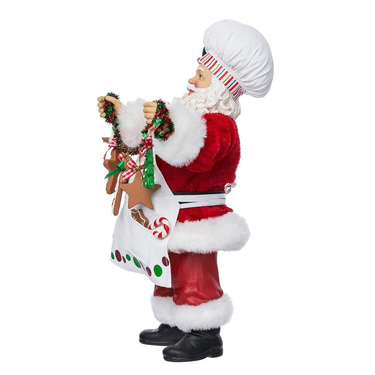 Shop For Kurt Adler 12 - Inch Fabriché Christmas Chef Santa at Michelle's aDOORable Creations