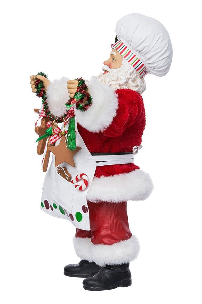 Kurt Adler 12-Inch Fabriché Christmas Chef Santa - Michelle's aDOORable Creations - Christmas Decor