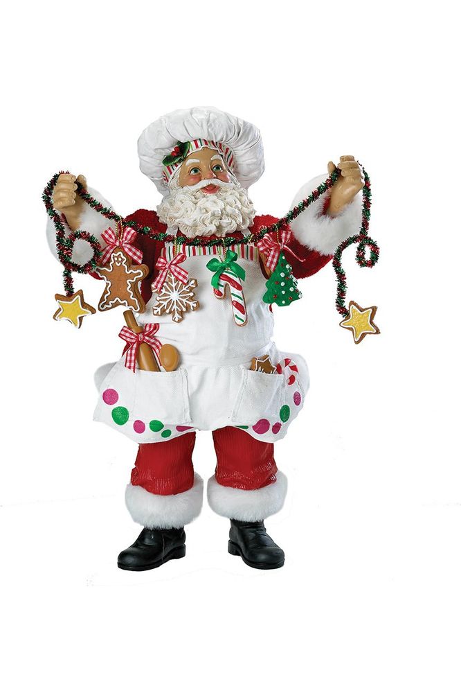 Kurt Adler 12-Inch Fabriché Christmas Chef Santa - Michelle's aDOORable Creations - Christmas Decor