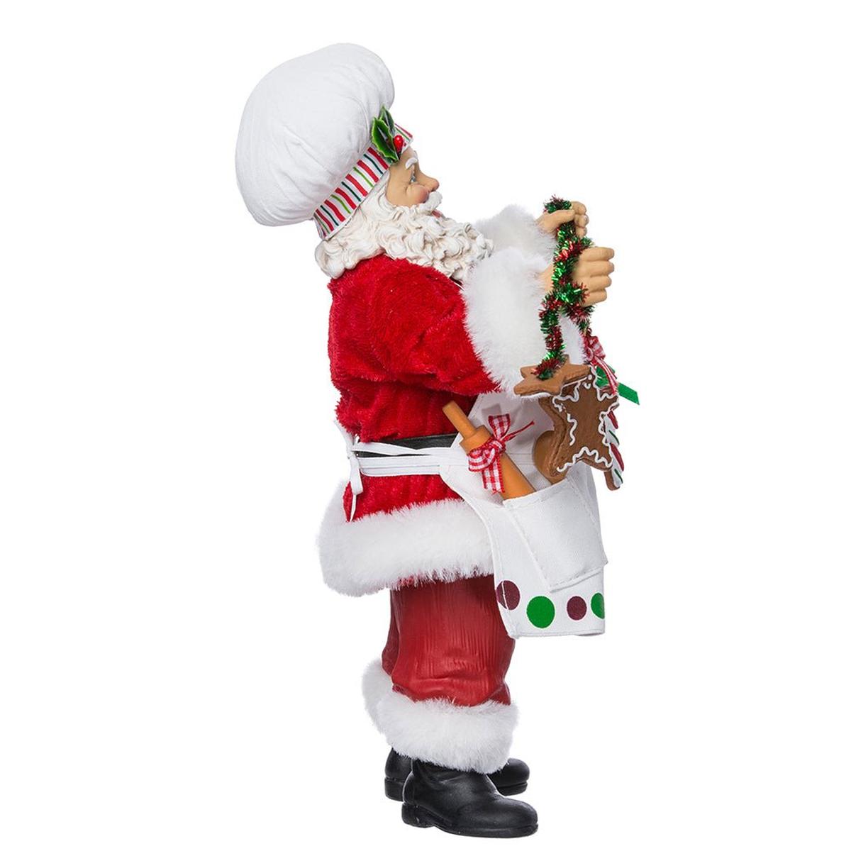 Shop For Kurt Adler 12 - Inch Fabriché Christmas Chef Santa at Michelle's aDOORable Creations