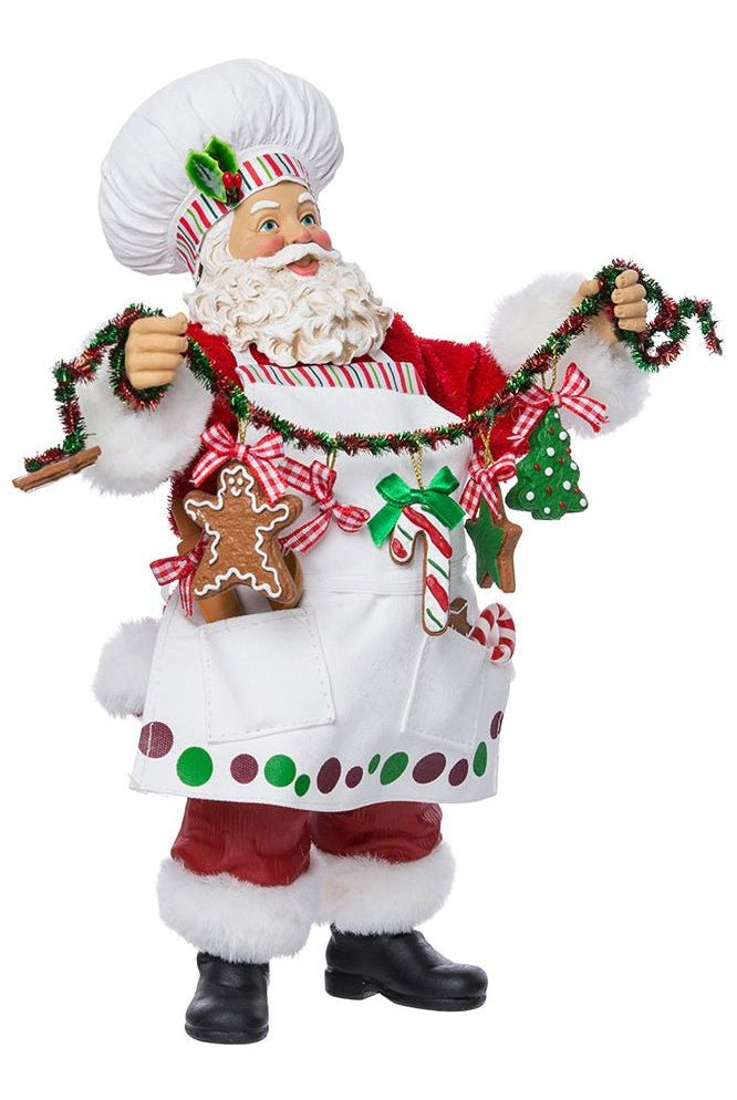 Kurt Adler 12-Inch Fabriché Christmas Chef Santa - Michelle's aDOORable Creations - Christmas Decor