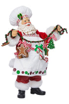 Kurt Adler 12-Inch Fabriché Christmas Chef Santa - Michelle's aDOORable Creations - Christmas Decor