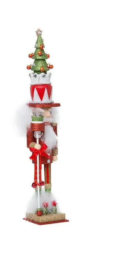 Kurt Adler 15" Hollywood Nutcrackers™ Red and Green Tree Hat Nutcracker - Michelle's aDOORable Creations - Nutcrackers