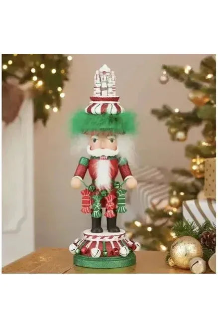 Shop For Kurt Adler 15" Hollywood Nutcrackers™ Red, White & Green Candy Tower Hat Nutcracker at Michelle's aDOORable Creations