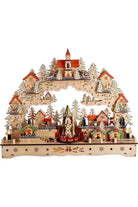 Shop For Kurt Adler 18.5" Wooden LED Light - Up Musical/Motion Christmas Village at Michelle's aDOORable Creations