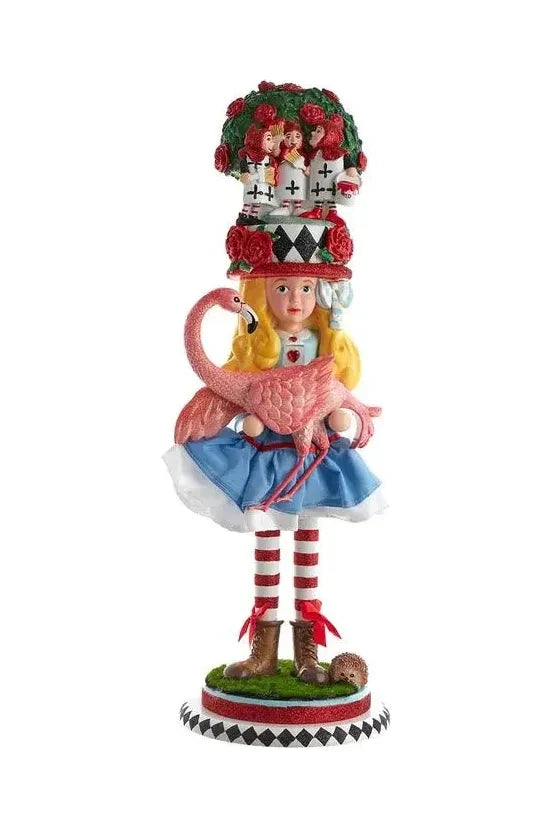 Kurt Adler 19" Hollywood Nutcrackers™ Alice With Flamingo Nutcracker - Michelle's aDOORable Creations - Nutcrackers